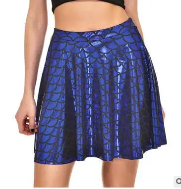 1pcs/lot Sexy Women Skirt Fashion summer spring Skirts S-4XL High Waist Pleated Mermaid Scales skirt